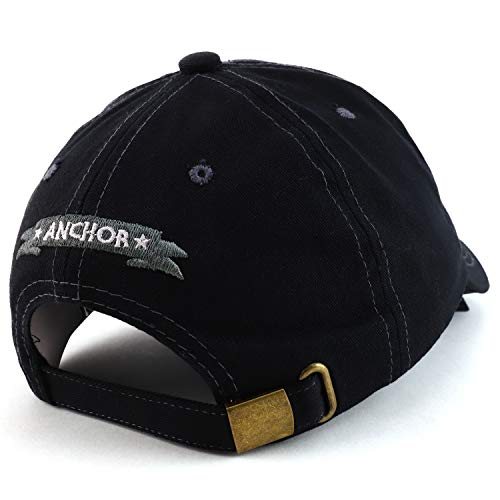 Trendy Apparel Shop Anchor Sailor Embroidered Unstructured Baseball Cap