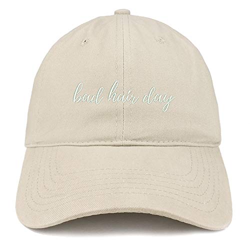 Trendy Apparel Shop Bad Hair Day Embroidered Brushed Cotton Cap