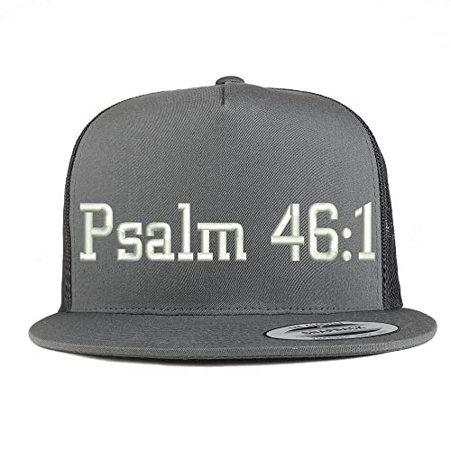 Trendy Apparel Shop Psalm 46:1 5 Panel Flatbill Trucker Cap