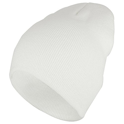 Trendy Apparel Shop Plain Short Winter Acrylic Knit Beanie