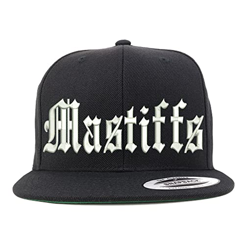 Trendy Apparel Shop Old English Mastiffs Embroidered Flatbill Snapback
