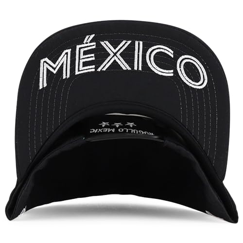Trendy Apparel Shop 3D Mexico Embroidered Structured Flat Bill Snapback Cap