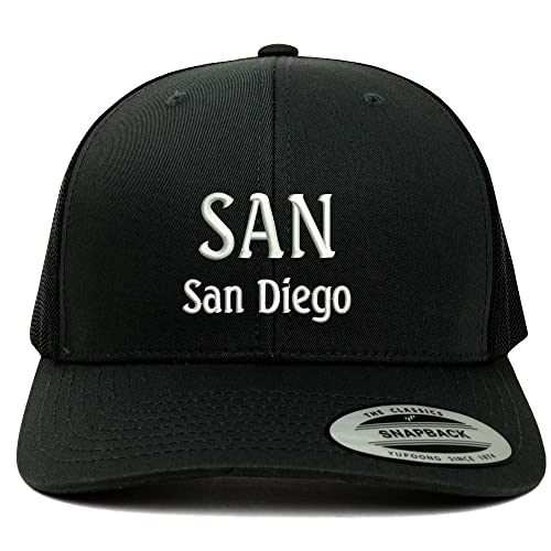 Trendy Apparel Shop SAN San Diego Embroidered Retro Fit Trucker Mesh Cap