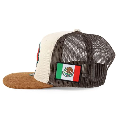 Trendy Apparel Shop Dia De Los Muerto Skull Embroidered Mesh Back Corduroy Cap