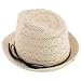 Trendy Apparel Shop Youth Size Girl's Cotton Lace Black Tie Fedora Hat