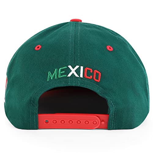 Hecho En Mexico Eagle 3D Embroidered Flat Bill Snapback Cap