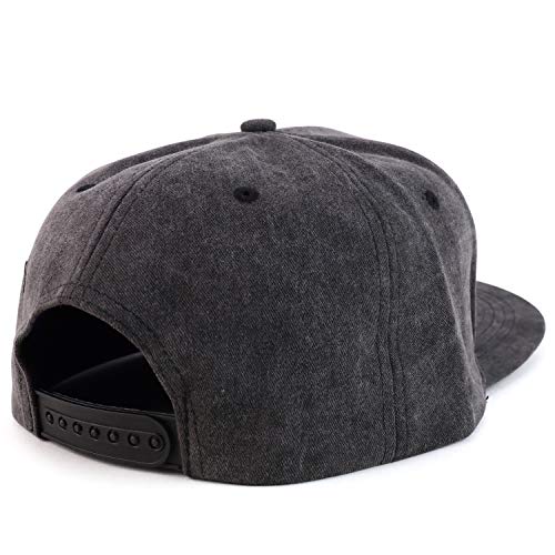 Trendy Apparel Shop Oversized XXL Plain Pigment Dyed Flatbill Snapback Cap