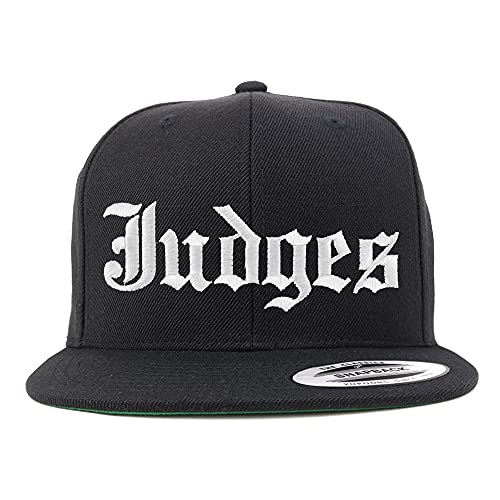Trendy Apparel Shop Judges Old English Embroidered Flatbill Snapback