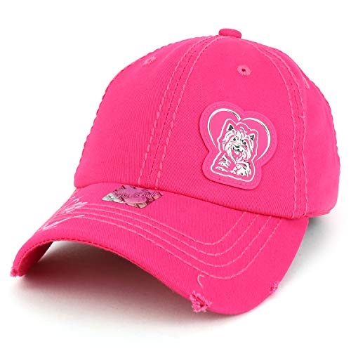 Trendy Apparel Shop Yorkshire Terrier Dog High Frequency Patch Baseball Hat