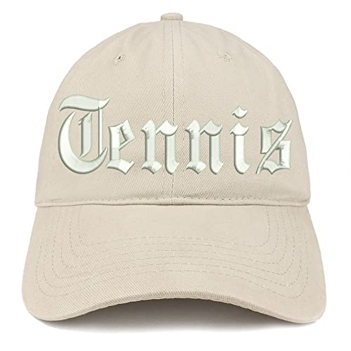 Trendy Apparel Shop Old English Tennis Low Profile Soft Cotton Baseball Cap