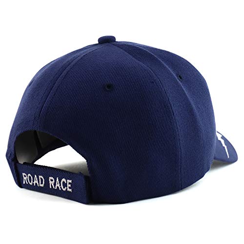 Trendy Apparel Shop Road Race 3D Embroidered USA Race Flag Baseball Cap
