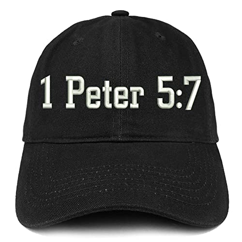 Trendy Apparel Shop 1 Peter 5:7 Low Profile Soft Cotton Baseball Cap