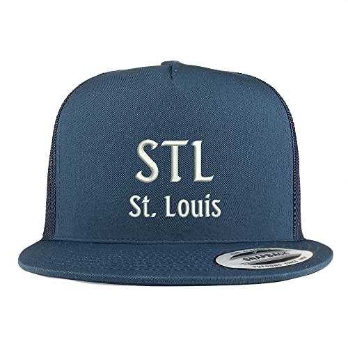 Trendy Apparel Shop STL St. Louis Embroidered 5 Panel Flatbill Trucker Cap