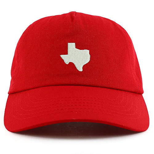 Trendy Apparel Shop Texas State Embroidered 5 Panel Unstructured Soft Crown Baseball Cap