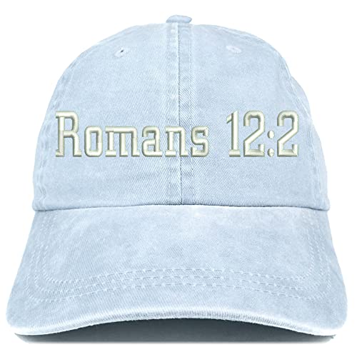 Trendy Apparel Shop Romans 12:2 Washed Pigment Dyed Baseball Cap