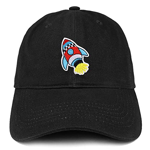 Trendy Apparel Shop Rocket Patch Low Profile Soft Cotton Rocket Cap
