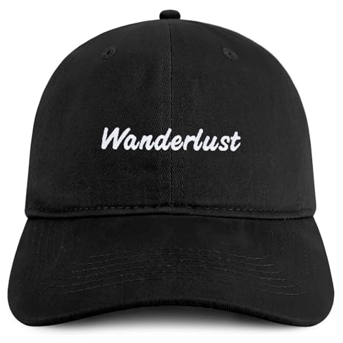 Trendy Apparel Shop Wanderlust Embroidered Cotton Unstructured Low Profile Dad Hat