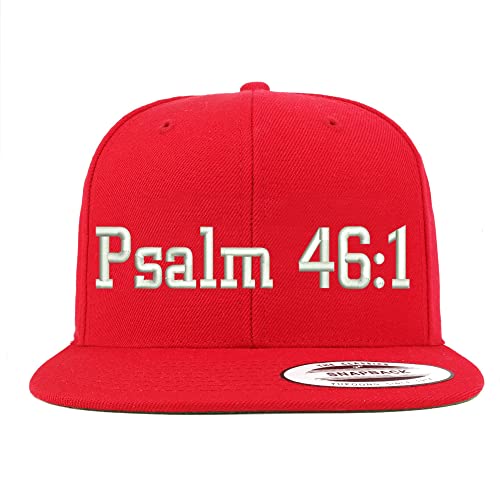 Trendy Apparel Shop Psalm 46:1 Embroidered Flatbill Snapback