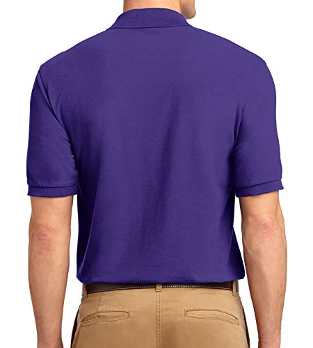 Trendy Apparel Shop Silky Classic Comfortable Fit Wrinkle Resistant Polyester Blend Men's Polo Big and Tall Shirt