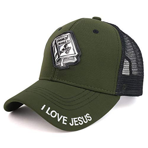 Trendy Apparel Shop High Frequency Holy Bible Structured Meshback Cap