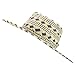 Trendy Apparel Shop Tribal Pattern Wide Brim Paper Gambler Hat