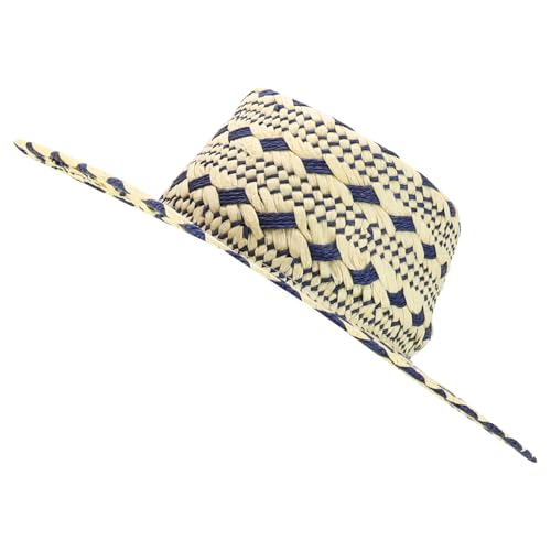 Trendy Apparel Shop Tribal Pattern Wide Brim Paper Gambler Hat
