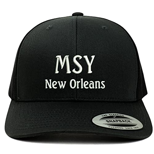 Trendy Apparel Shop MSY New Orleans Embroidered Retro Fit Trucker Mesh Cap