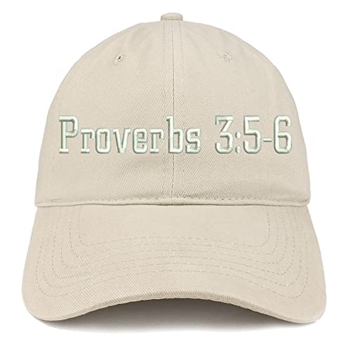 Trendy Apparel Shop Proverbs 3:5-6 Low Profile Soft Cotton Baseball Cap