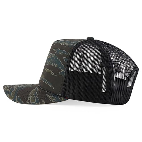 Trendy Apparel Shop 5 Panel Structured Crown Curved Bill Trucker Cap