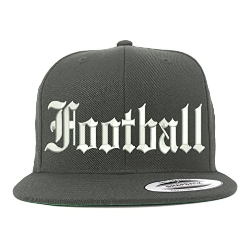 Trendy Apparel Shop Old English Football Embroidered Flatbill Snapback