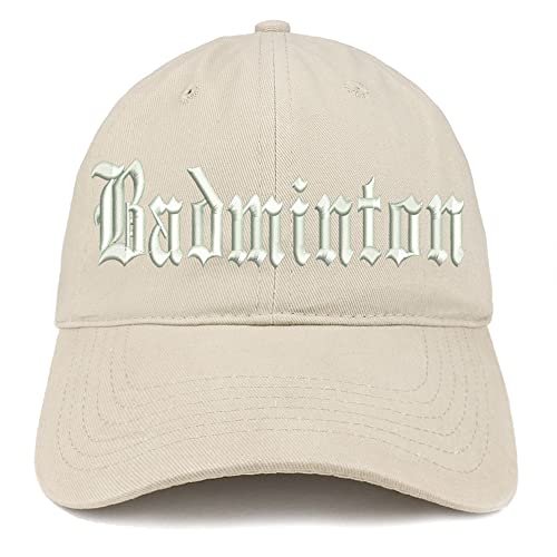 Trendy Apparel Shop Old English Badminton Low Profile Soft Cotton Baseball Cap