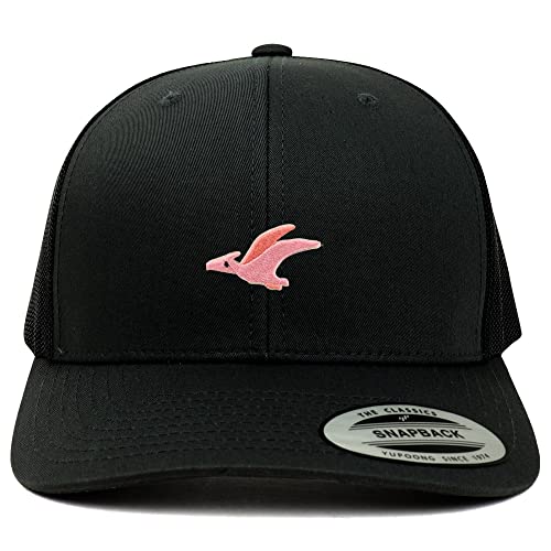 Trendy Apparel Shop Pterodactly Dinosaur Patch 6 Panel Trucker Mesh Cap