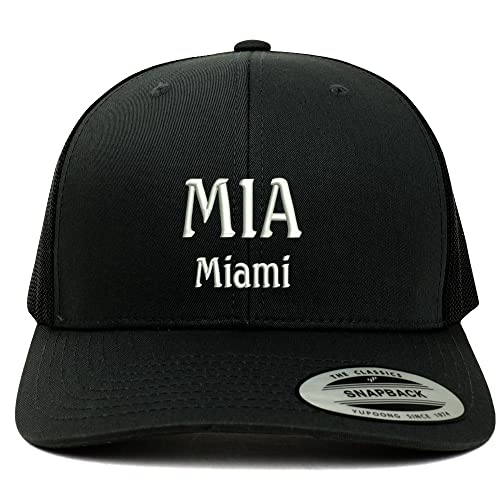 Trendy Apparel Shop MIA Miami Embroidered Retro Fit Trucker Mesh Cap
