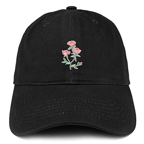 Trendy Apparel Shop Rose Bundle Patch Low Profile Soft Cotton Baseball Cap