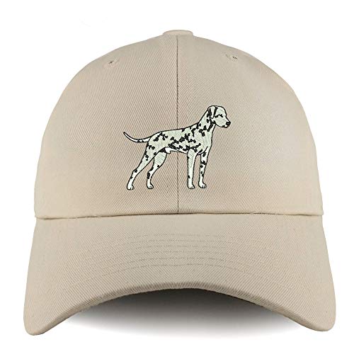 Trendy Apparel Shop Dalmatian Dog Embroidered Low Profile Soft Cotton Dad Hat Cap
