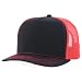 Trendy Apparel Shop 5 Panel Structured Trucker Cap with Mexico Flag Design Undervisor
