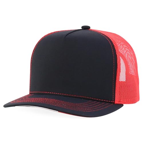 Trendy Apparel Shop 5 Panel Structured Trucker Cap with Mexico Flag Design Undervisor