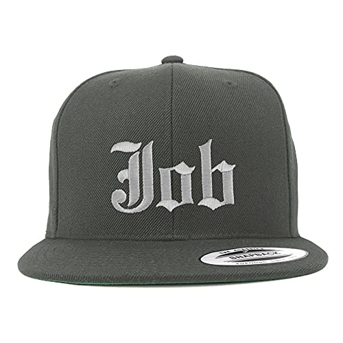 Trendy Apparel Shop Job Old English Embroidered Flatbill Snapback