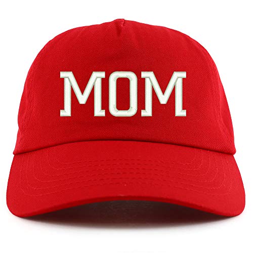 Trendy Apparel Shop Mom Embroidered 5 Panel Unstructured Soft Crown Baseball Cap