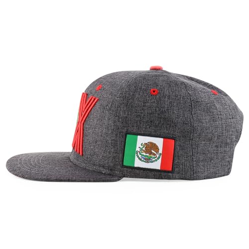 Trendy Apparel Shop 3D MX Embroidered Structured Flat Bill Snapback Baseball Cap