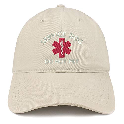 Trendy Apparel Shop Service Dog Do Not Pet Embroidered Brushed Cotton Cap