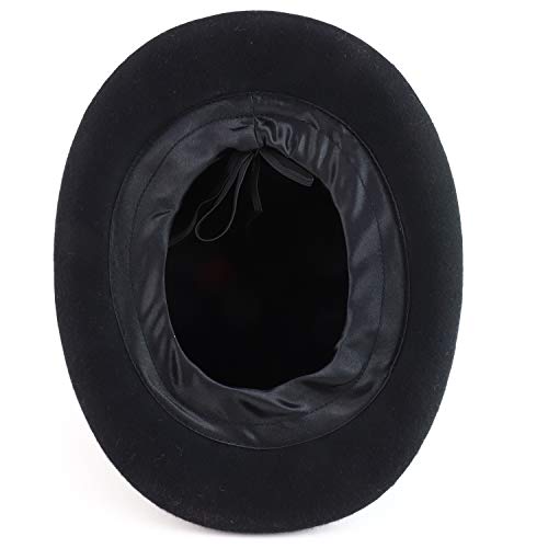 Trendy Apparel Shop Men's Wool Felt Tall Crown Top Hat
