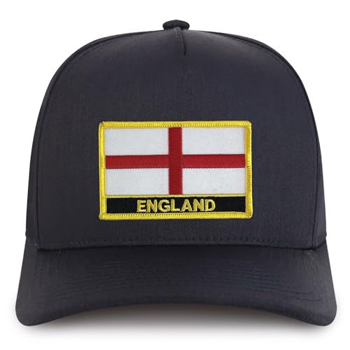 Trendy Apparel Shop England Flag Embroidered Patch 5 Panel Cotton Pro Style Cap