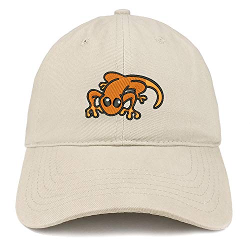 Trendy Apparel Shop Little Lizard Orange Embroidered Unstructured Cotton Dad Hat