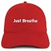 Trendy Apparel Shop Just Breathe Embroidered Cotton Unstructured Low Profile Dad Hat