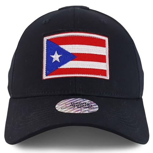 Trendy Apparel Shop Puerto Rico Flag Hook and Loop Patch Tactical Baseball Cap