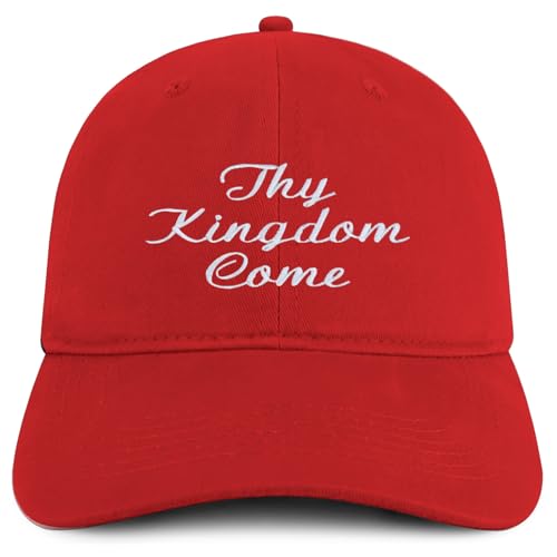 Trendy Apparel Shop Thy Kingdom Come Embroidered Soft Cotton Baseball Cap