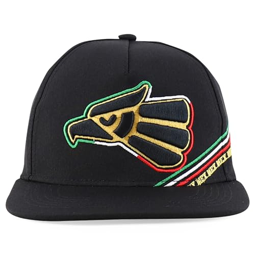 Trendy Apparel Shop Mexico Eagle Embroidered Flatbill Snapback Cap