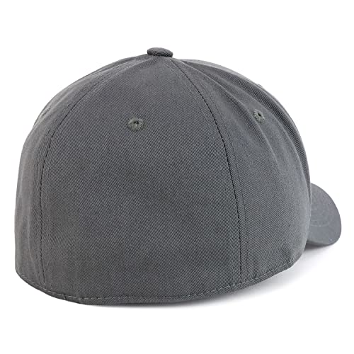 Trendy Apparel Shop XXL Oversize 6 Panel Cotton Fitted Cap