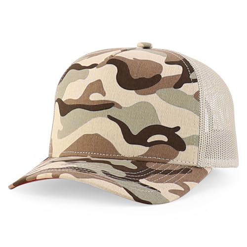 Trendy Apparel Shop 5 Panel Structured Crown Curved Bill Trucker Cap